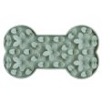 Dexypaws Tapis de léchage en silicone  Cache-cache  en forme d os, Vert sauge on Sale