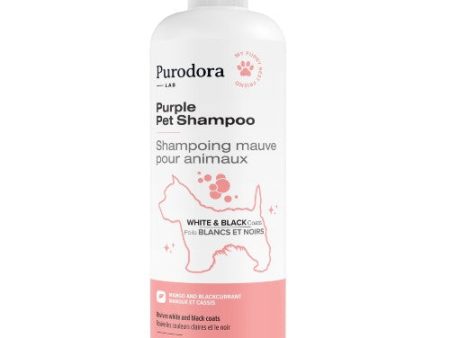 Purodora Lab Shampoing mauve pour chien à poil blanc ou noir Online