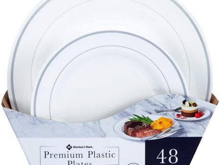 Member s Mark Premium Plastic Heavyweight Plates, Combo Pack (48 ct.) Online Sale