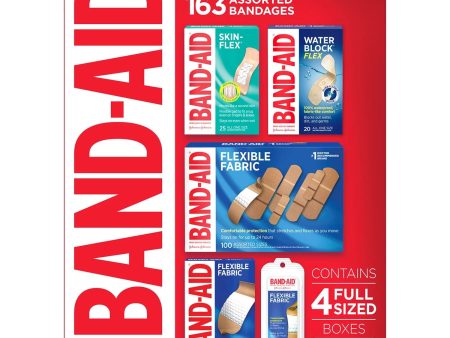 Band-Aid Brand Adhesive Bandages Variety Pack (163 ct.) Online now