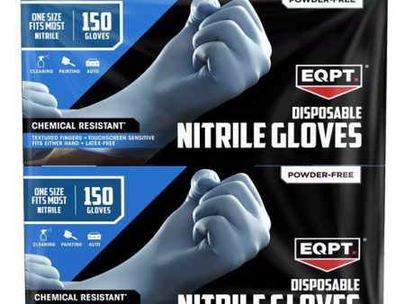 EQPT Industrial Powder-Free Nitrile Gloves, Blue (150 ct. pk., 2 pk.) Sale