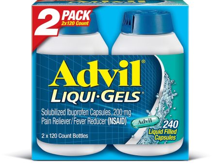 Advil Liqui-Gels Pain Reliever Fever Reducer Liquid-Filled Capsule, 200mg Ibuprofen (120 ct., 2 pk.) For Discount