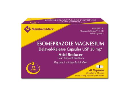 Member s Mark Esomeprazole Magnesium Capsules, 20 mg. (42 ct.) For Sale