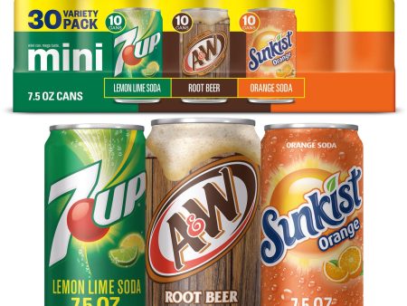 7UP, A&W Root Beer and Sunkist Variety Pack (7.5 fl. oz., 30 pk.) Discount