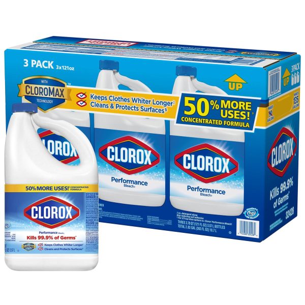 Clorox Performance Bleach (121 oz. bottles, 3 pk.) Sale