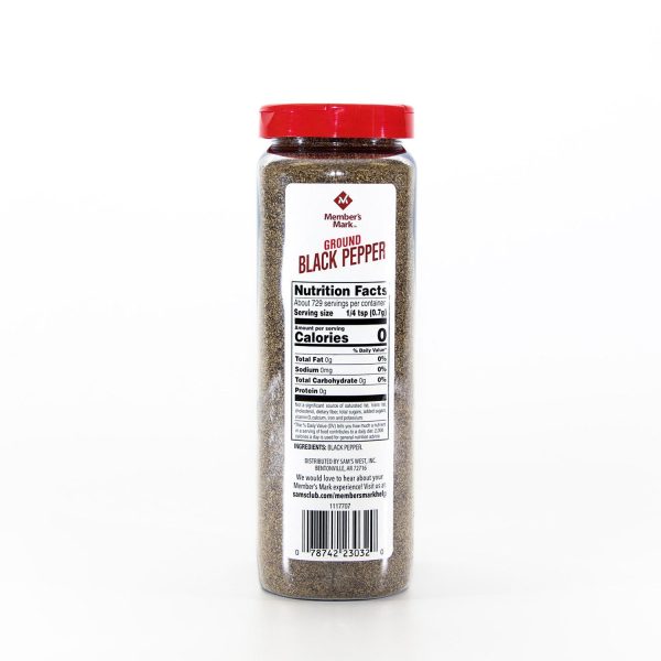 Member s Mark Ground Black Pepper (18 oz.) Hot on Sale