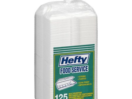 Hefty Food Service Containers Rectangle 9 3 4  x 5  x 3 1 4  (125 ct.) Sale