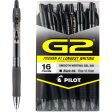 Pilot G2 Retractable Roller Ball Gel Pens, Color: Black (Fine, 16 ct.) Online Sale