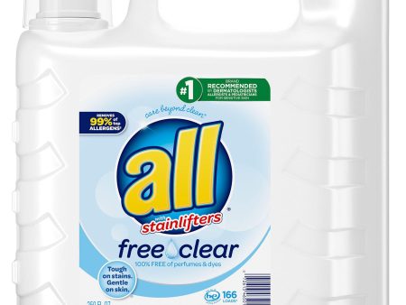 all Liquid Laundry Detergent Free Clear for Sensitive Skin (250 oz.,166 loads) Fashion