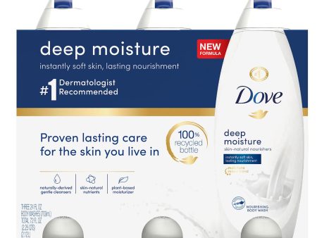 Dove Nourishing Body Wash, Deep Moisture (24 fl. oz., 3 pk.) For Sale