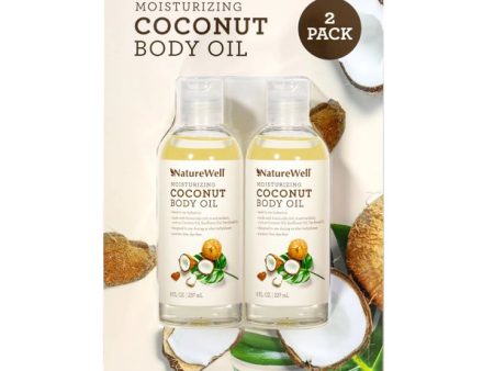 NatureWell Moisturizing Coconut Body Oil (8 fl. oz., 2 pk.) Online now