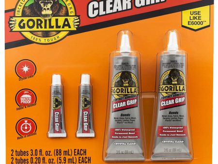 Gorilla Clear Grip, 4 Pack Supply