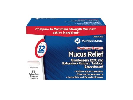 Members Mark Mucus Relief Extended Release MS Tablets (56 ct.) Online