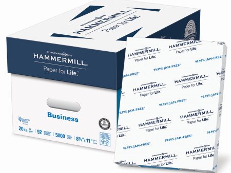 Hammermill Business Copy Paper, 20lb, 92 Bright, 8 1 2  x 11 , 10 Ream Case Sale