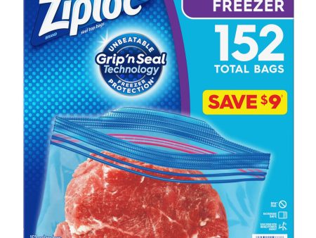 Ziploc Easy Open Tabs Freezer Gallon Bags (152 ct.) For Sale