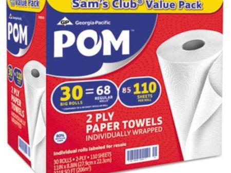 POM Individually Wrapped 2-Ply Paper Towels (110 sheets roll, 30 rolls) Sale