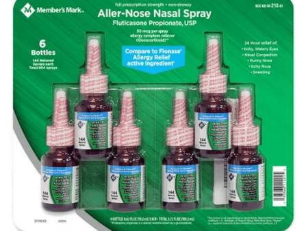 Member s Mark 50mcg Aller-Nose, Fluticasone Propionate Nasal Spray (0.62 fl. oz., 6 ct.) Sale