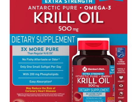 Member s Mark Extra-Strength Antarctic Pure Omega-3 Krill Oil, 500 mg (160 ct.) For Discount