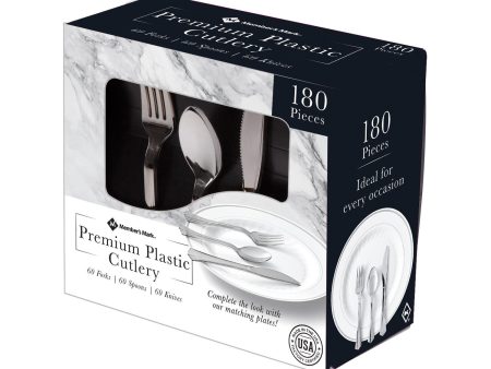 Member s Mark Premium Silver-Look Cutlery Combo (180 ct.) Online Hot Sale