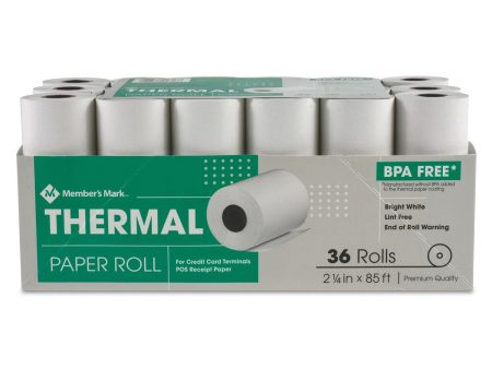 Member s Mark Thermal Receipt Paper Rolls, 2 1 4  X 85 , 36 Rolls Online Sale