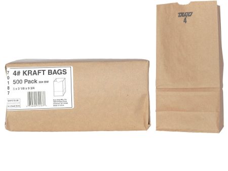 Duro Member s Mark Bag 4# Kraft Bags (500ct.) Fashion