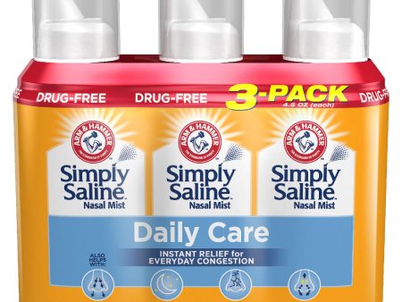 Arm & Hammer Simply Saline Nasal Relief (4.5 oz., 3 pk.) Online Sale