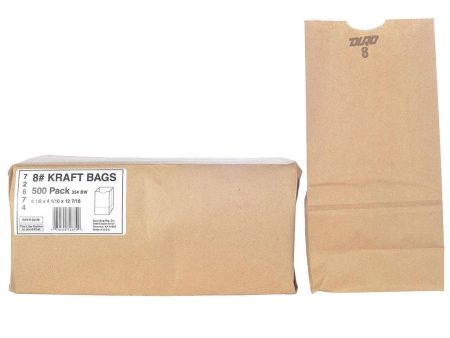 Duro Bag 8# Kraft Bags (500 ct.) Online now