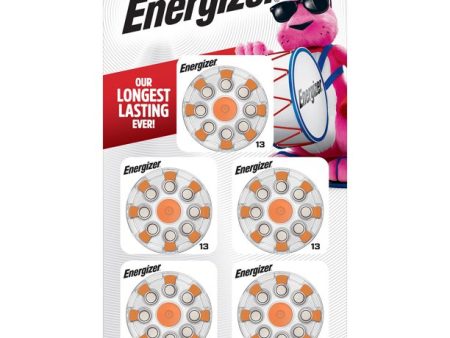 Energizer Hearing Aid Batteries Size 13, Orange Tab, 40 Pack Online now