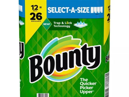 Bounty Select-A-Size 2-Ply Paper Towels, White (108 sheets roll, 12 rolls) For Sale