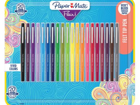 Paper Mate Flair Pens, Assorted Colors, Pack of 20 Cheap