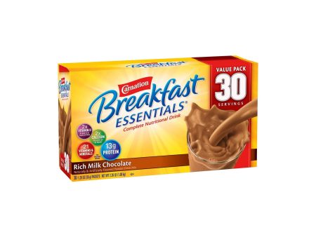 Carnation Breakfast Essentials Nutritional Drink Mix, Chocolate (30 ct.) For Sale