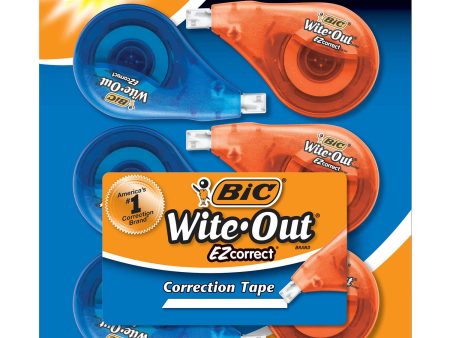 BIC Wite-Out Brand EZ Correct Correction Tape, White, 6 Count Online Sale