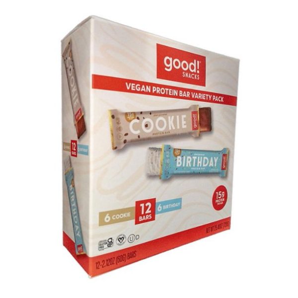 Good! Snack Vegan Protein Bars Variety Pack (12 pk.) Hot on Sale