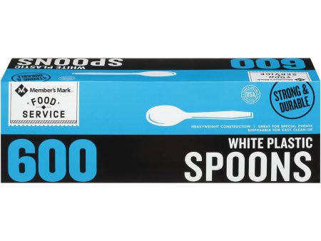 Member s Mark White Plastic Spoons (600 ct.) For Sale