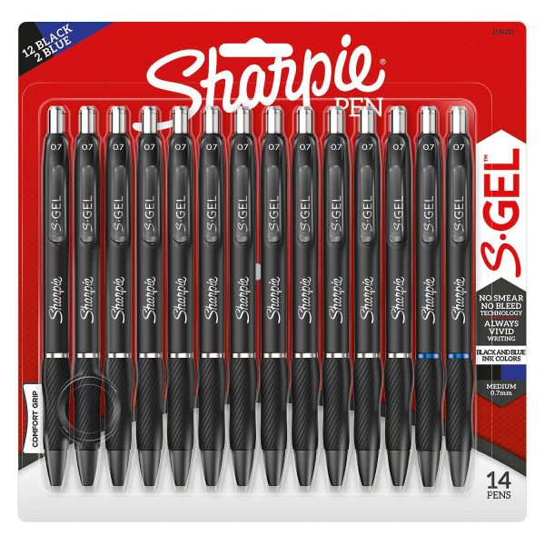 Sharpie S-Gel, Gel Pens, Medium Point (0.7mm), Assorted Colors, 14 Count Discount