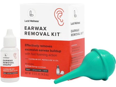 Lucid Ear Wax Removal Kit with 6.5% Carbamide Peroxide Drops (0.5 oz.) on Sale