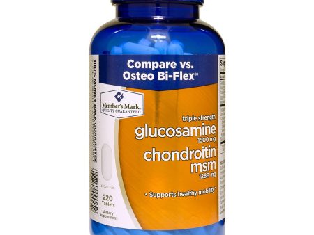 Member s Mark Triple-Strength Glucosamine Chondroitin MSM Tablets (220 ct.) Sale