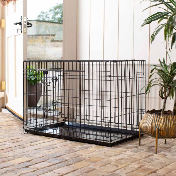 Heavy Duty Deluxe Dog Crate in Black by Lords & Labradors Discount