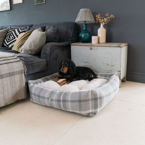 Box Bed With Removable Cover in Balmoral Tweed by Lords & Labradors Online now