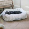 Cosy & Calming Puppy Crate Bed With Removable Covers in Regency Stripe by Lords & Labradors Online Sale