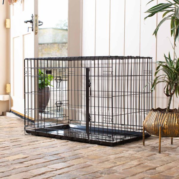 Heavy Duty Deluxe Dog Crate in Black by Lords & Labradors Discount